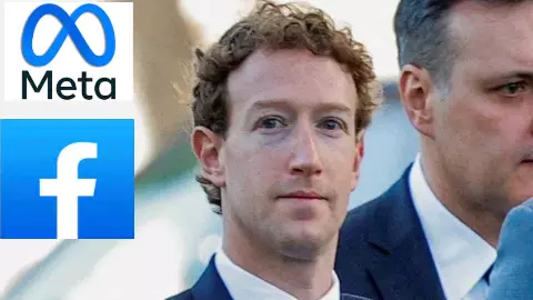Meta and FB log with Mark Zuckerberg