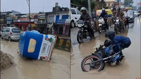 PM मोदी के संसदीय क्षेत्र का ऐसा हाल...वाराणसी में बारिश ने खोली प्रशासन की पोल, बीच सड़क पर पलट रहे वाहन