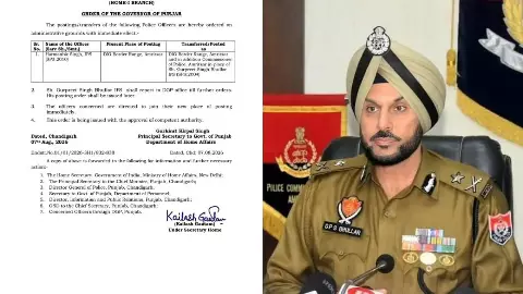ISI मॉड्यूल का खुलासा पड़ा भारी! रातों-रात हुआ अमृतसर CP का तबादला, 48 घंटे में बदला पूरा गेम ISI मॉड्यूल का खुलासा पड़ा भारी! रातों-रात हुआ अमृतसर CP का तबादला, 48 घंटे में बदला पूरा गेम