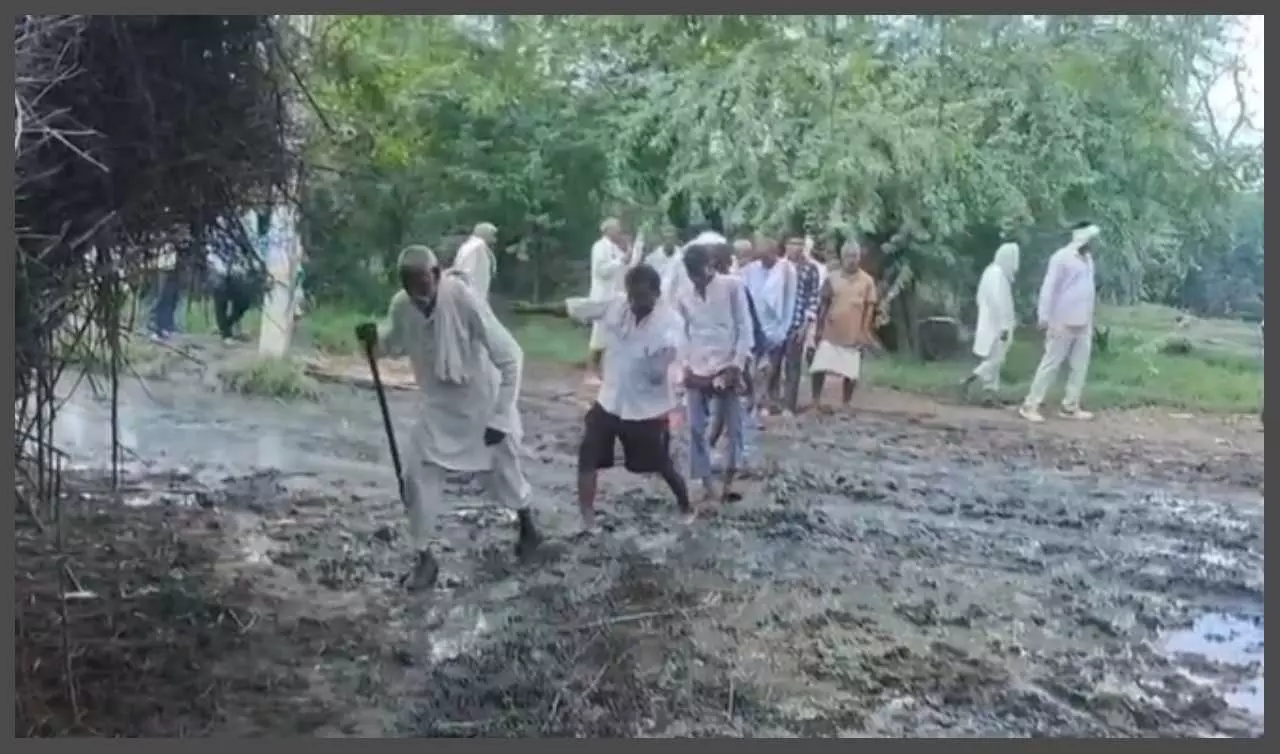 cemetery ghats and Good roads not available in 10 villages