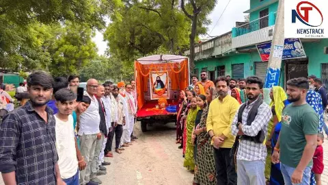 Jaunpur News: जलालपुर में संत रविदास जी की पावन कलश वंदन यात्रा का भव्य स्वागत