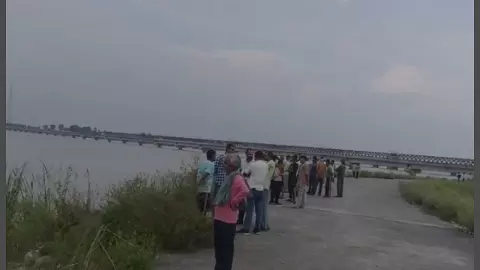 Woman traveling by bike with husband jumps into Ganga, search continues