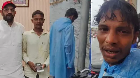 Phone dropped in water, MLA Pankaj Malik gifts mobile to delivery boy Phone dropped in water, MLA Pankaj Malik gifts mobile to delivery boy