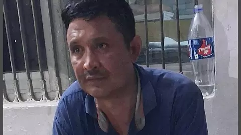 Beaten by policemen in Hapur