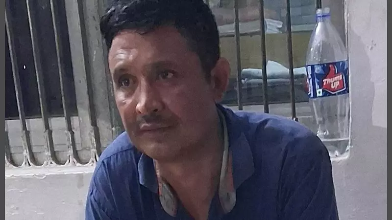Beaten by policemen in Hapur