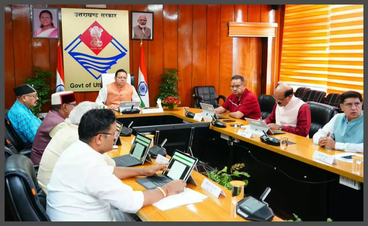 Cabinet meeting chaired by CM Dhami, road repair work to be held after monsoon Cabinet meeting chaired by CM Dhami, road repair work to be held after monsoon