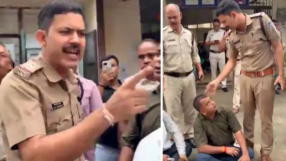 रीवा में BJP नेता और TI में भिड़ंत, ‘नौटंकी मत कर, FIR ठोक दूंगा’ का VIDEO वायरल
