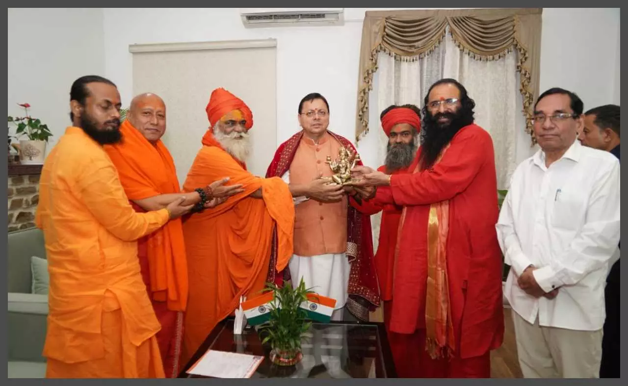 Delegation of saints visits CM Pushkar Singh Dhami