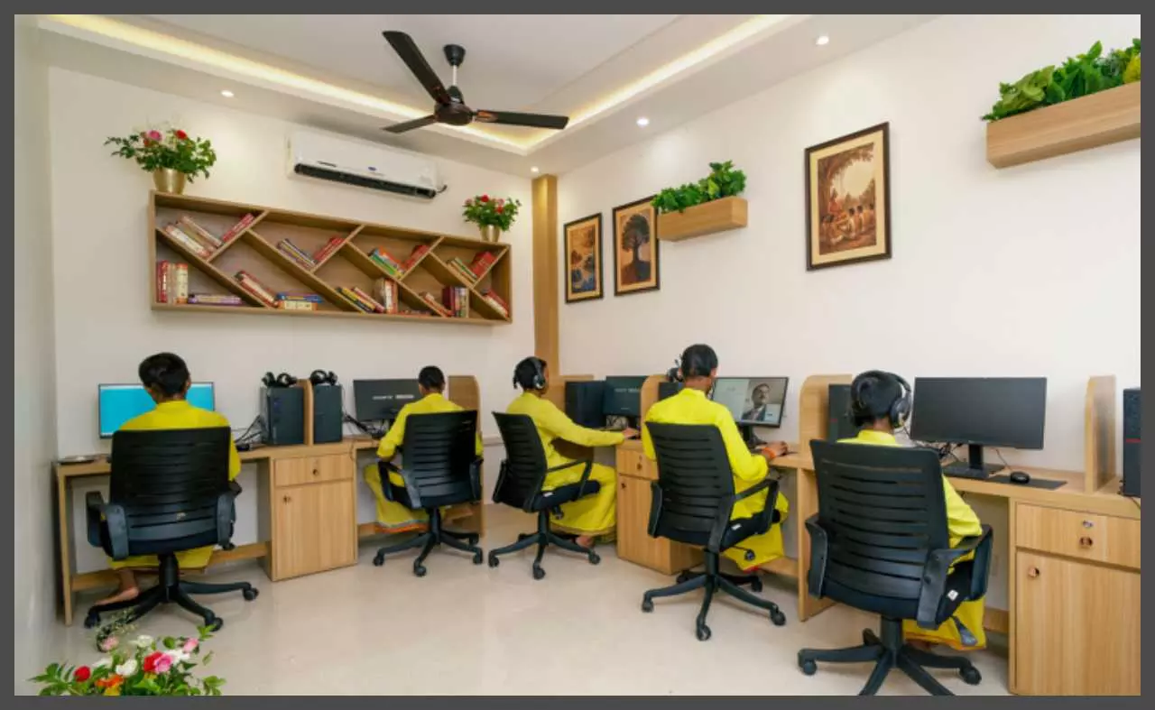 Digital knowledge with rituals: Adani Foundati sets up modern computer lab at Ayodhya Gurukul