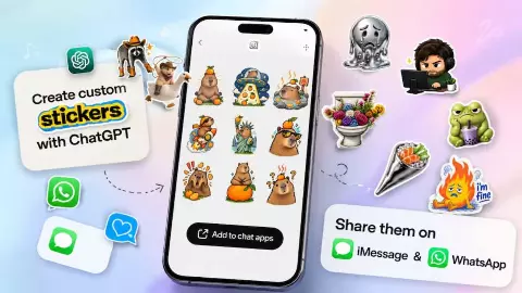 ChatGPT Sticker Feature: Create Custom AI Stickers and Share Them on WhatsApp ChatGPT Sticker Feature: Create Custom AI Stickers and Share Them on WhatsApp