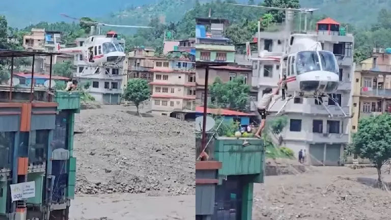 बाढ़ का सैलाब, छत पर फंसी जिंदगी... नेपाल आर्मी ने ऐसे बचाई युवक की जान, Video Viral