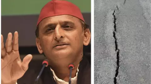 Ganga Expressway cracks Ganga Expressway cracks