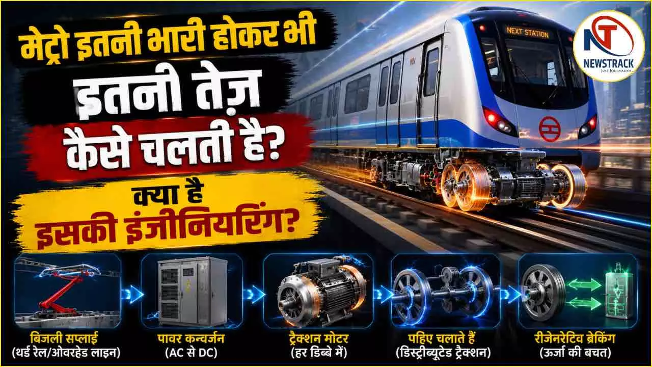 मेट्रो ट्रेन इतनी भारी होकर भी इतनी तेज़ी से कैसे चलती है? क्या है इसकी इंजीनियरिंग? मेट्रो ट्रेन इतनी भारी होकर भी इतनी तेज़ी से कैसे चलती है? क्या है इसकी इंजीनियरिंग?