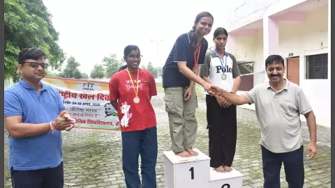 Sports festival organized on National Sports Day at Banda Agricultural University Sports festival organized on National Sports Day at Banda Agricultural University