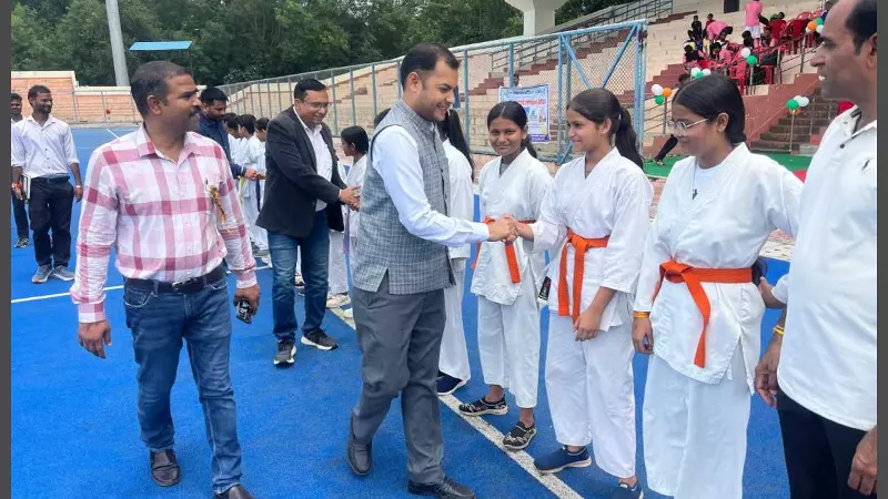 Sports competitions held at Jhansi Stadium on Major Dhyanchand Jayanti Sports competitions held at Jhansi Stadium on Major Dhyanchand Jayanti