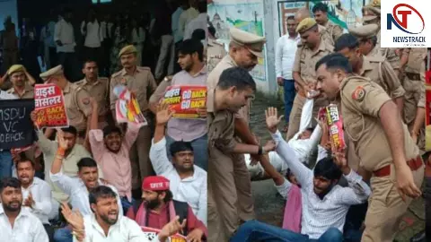 RSS कार्यक्रम में कुलपति के शामिल होने पर समाजवादी छात्रसभा का विरोध, कई कार्यकर्ता हिरासत में