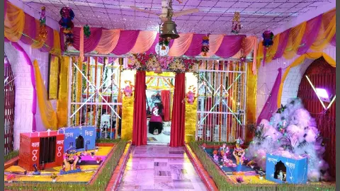 Police Line and PAC premises Janmashtami Dhum, Shrikrishna Jhanki ready to carry Police Line and PAC premises Janmashtami Dhum, Shrikrishna Jhanki ready to carry