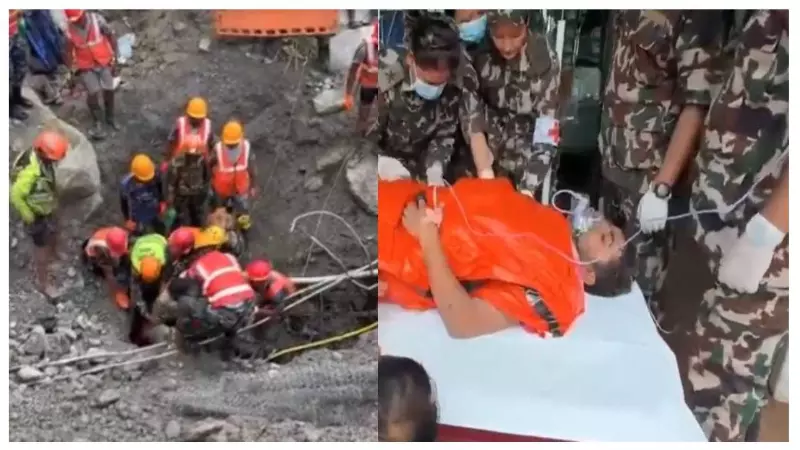 चमत्कार! नेपाल बाढ़ के 9 दिन बाद त्रिशूली हाइड्रोपावर सुरंग से आ रही थी आवाज, 2 लोग जिंदा निकले चमत्कार! नेपाल बाढ़ के 9 दिन बाद त्रिशूली हाइड्रोपावर सुरंग से आ रही थी आवाज, 2 लोग जिंदा निकले