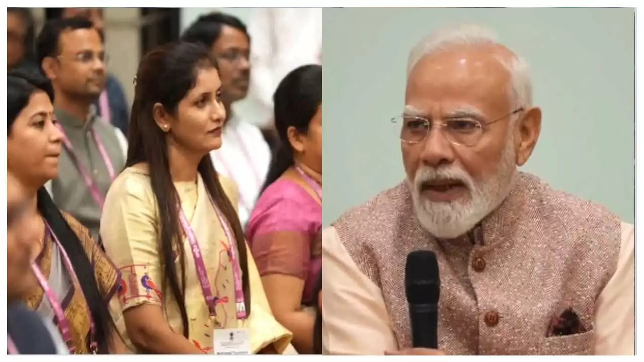 VIDEO: PM मोदी ने टीचर से पूछा- अगर मैं आपका स्टूडेंट होता तो क्या टिप्स देतीं? मिला मजेदार जवाब VIDEO: PM मोदी ने टीचर से पूछा- अगर मैं आपका स्टूडेंट होता तो क्या टिप्स देतीं? मिला मजेदार जवाब