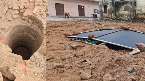 कलेक्ट्रेट की जमीन के नीचे निकला रहस्यमयी कुआं! सहारनपुर में बुलडोजर एक्शन के बाद हड़कंप...हिंदू संगठनों का बड़ा दावा कलेक्ट्रेट की जमीन के नीचे निकला रहस्यमयी कुआं! सहारनपुर में बुलडोजर एक्शन के बाद हड़कंप...हिंदू संगठनों का बड़ा दावा