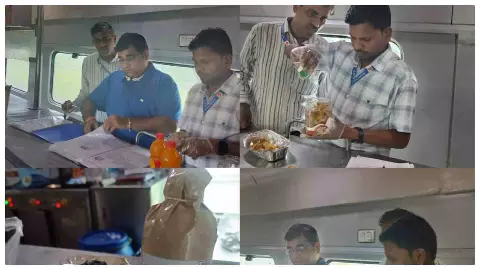 Hardoi News:  पंजाब मेल की पेंट्रीकार में छापेमारी, समोसे समेत खाद्य पदार्थों के नमूने लिए
