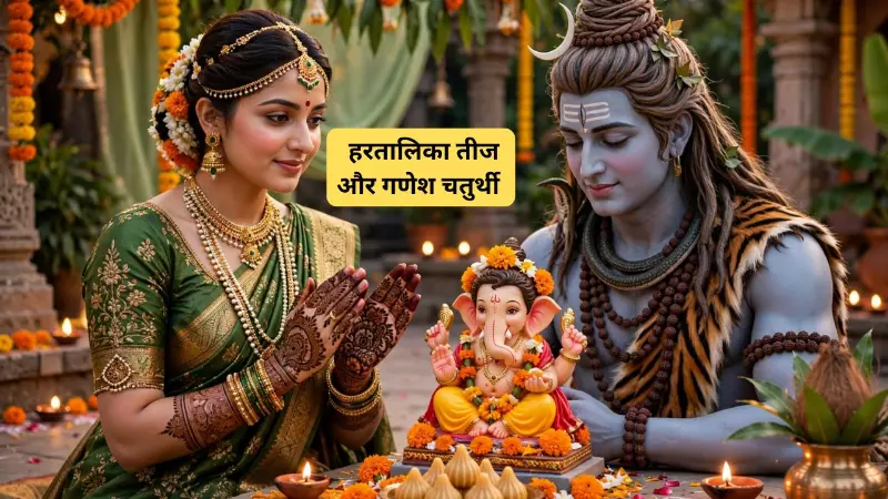 Hartalika Teej Ganesh Chaturthi 2026 में बड़ा संयोग! एक ही दिन होगी शिव-पार्वती और गणपति की पूजा? Hartalika Teej Ganesh Chaturthi 2026 में बड़ा संयोग! एक ही दिन होगी शिव-पार्वती और गणपति की पूजा?