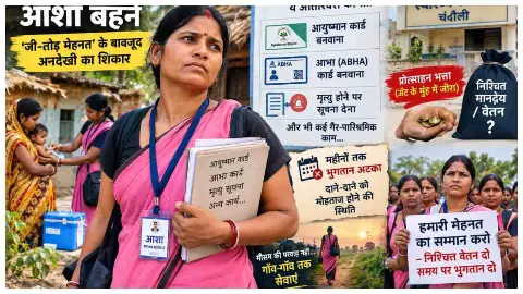 Chandauli :जी-तोड़ मेहनत के बावजूद उपेक्षा का शिकार आशा बहनें, बिना मानदेय अतिरिक्त काम का बढ़ा दबाव