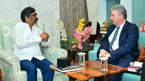 Hemant Soren, Bernard Lynch, Jharkhand Australia Partnership