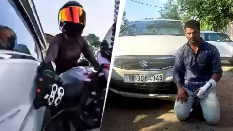 क्लब से निकला, नशे में था धुत...फिर महिला बाइकर के पीछे दौड़ाई कार, गुरुग्राम केस में CCTV ने खोली पोल