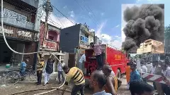 सतना में तीन मंजिला मकान धू-धूकर जला, दो बच्चों को सुरक्षित निकाला