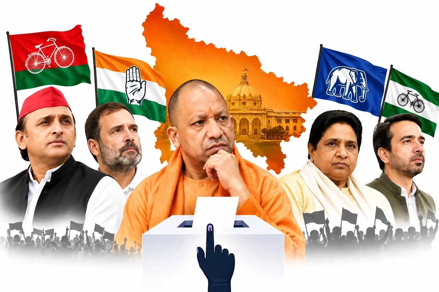 लाल, भगवा या नीला… यूपी की सियासत में रंगों का खेल कितना बड़ा?