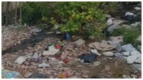 Etah News: बालाजी मंदिर के पास गंदगी और जलभराव, मेडिकल कॉलेज प्रशासन पर उठे स