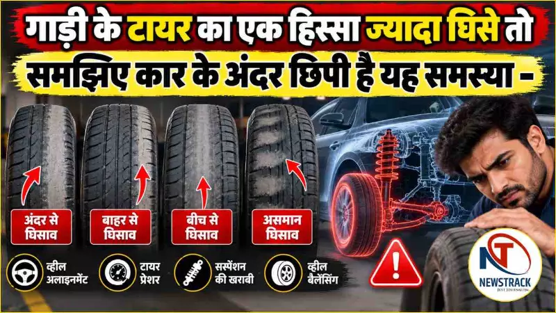 Car Tyre Uneven Wear Science Explained in Hindi Car Tyre Uneven Wear Science Explained in Hindi