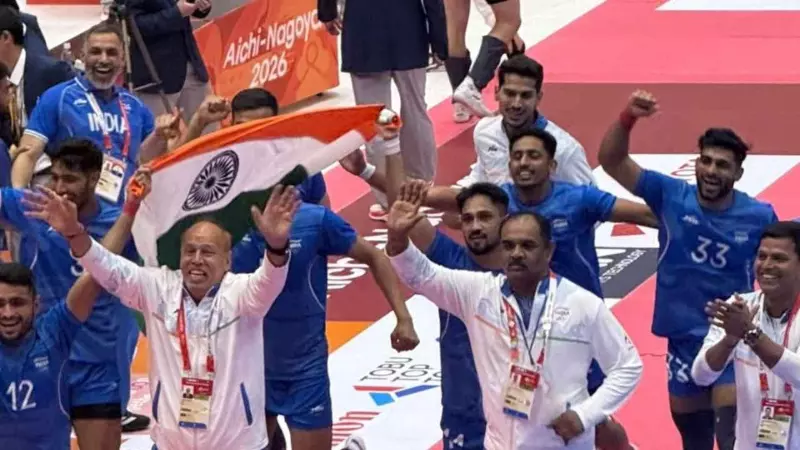 Asian Games 2026: भारत के नाम एक और गोल्ड! ईरान को हरा भारतीय पुरुष कबड्डी टीम ने जीता फाइनल Asian Games 2026: भारत के नाम एक और गोल्ड! ईरान को हरा भारतीय पुरुष कबड्डी टीम ने जीता फाइनल