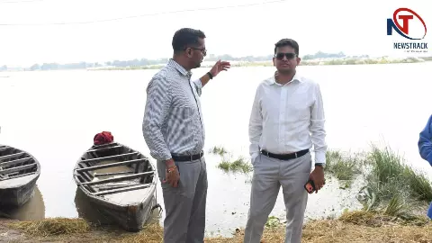 Siddharthnagar: बाढ़ प्रभावित गांवों का डीएम ने किया निरीक्षण, फसल सर्वे और राहत वितरण के निर्देश