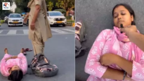 Jantar Mantar Viral Video | Woman Lies on Road Jantar Mantar Viral Video | Woman Lies on Road