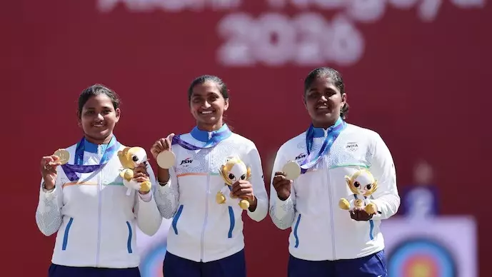 Asian Games 2026: भारत ने रचा इतिहास, कोरिया का 44 साल का दबदबा खत्म कर महिला रिकर्व में जीता Gold Asian Games 2026: भारत ने रचा इतिहास, कोरिया का 44 साल का दबदबा खत्म कर महिला रिकर्व में जीता Gold