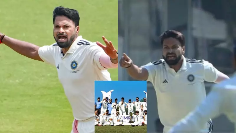 मुकेश कुमार का खौफनाक स्पेल, 6 विकेट लेकर रेस्ट ऑफ़ इंडिया को जिताया ईरानी कप मुकेश कुमार का खौफनाक स्पेल, 6 विकेट लेकर रेस्ट ऑफ़ इंडिया को जिताया ईरानी कप