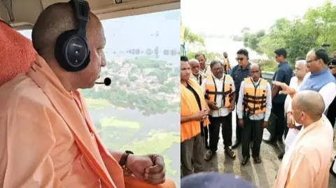 बाढ़ प्रभावित इलाकों में पहुंचे CM योगी, फैजुल्लागंज से नैमिष तक तटबंध का ऐलान बाढ़ प्रभावित इलाकों में पहुंचे CM योगी, फैजुल्लागंज से नैमिष तक तटबंध का ऐलान