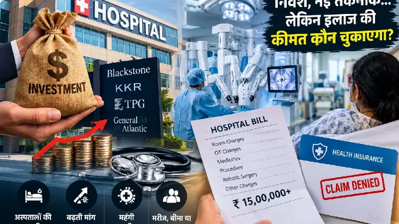 भारतीय अस्पतालों पर ₹95 हजार करोड़ का विदेशी दांव, अब सवाल—महंगे इलाज का बिल कौन भरेगा? भारतीय अस्पतालों पर ₹95 हजार करोड़ का विदेशी दांव, अब सवाल—महंगे इलाज का बिल कौन भरेगा?