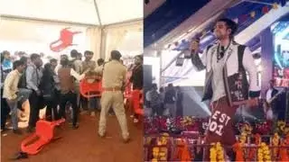 जुबिन नौटियाल के शो के बीच मचा बवाल, बैरिकेडिंग फांदने पर युवाओं और पुलिस में भिड़ंत जुबिन नौटियाल के शो के बीच मचा बवाल, बैरिकेडिंग फांदने पर युवाओं और पुलिस में भिड़ंत