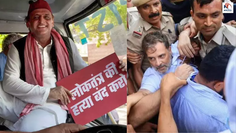 Akhilesh Yadav Skips Rahuls Protest Akhilesh Yadav Skips Rahuls Protest