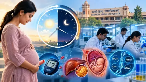 गर्भावस्था में दिन-रात का चक्र बिगड़ने से मधुमेह जैसे बदलाव, बीएचयू के शोध में भ्रूण विकास पर भी असर