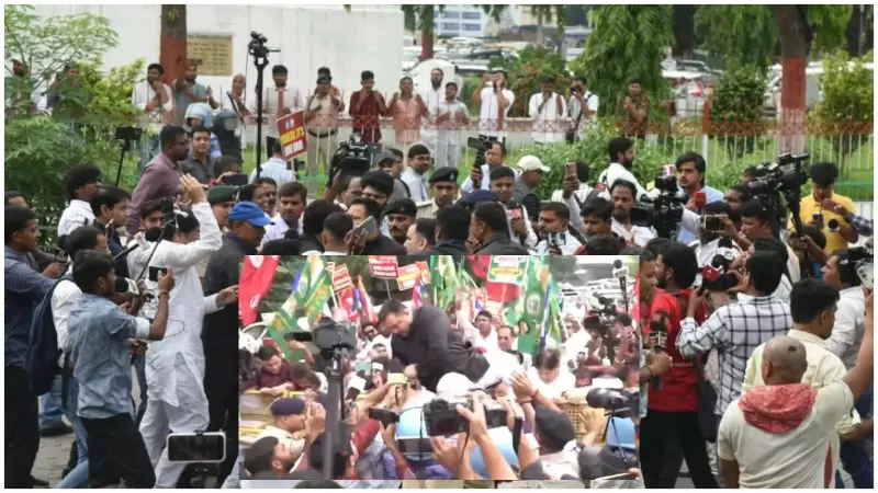 Bihar Protest: पटना में राजभवन मार्च के दौरान तेजस्वी यादव हिरासत में, पांच लेयर की बैरिकेड तोड़ा