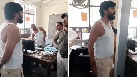 अम्बेडकरनगर में BJP नेता ने उतारे कपड़े, ART0 बोले- हम भी उतार देंगे