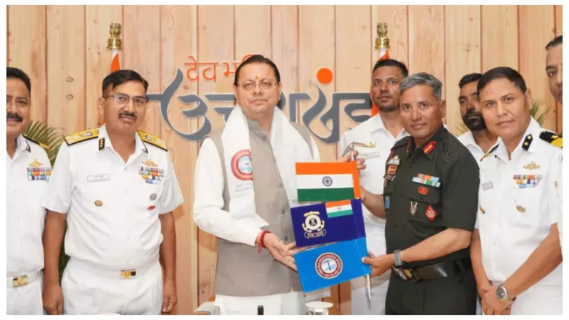 माउंट मुकुट ईस्ट का सफल आरोहण: सीएम धामी ने तटरक्षक बल और एचएमआई के संयुक्त दल का किया फ्लैग-इन माउंट मुकुट ईस्ट का सफल आरोहण: सीएम धामी ने तटरक्षक बल और एचएमआई के संयुक्त दल का किया फ्लैग-इन