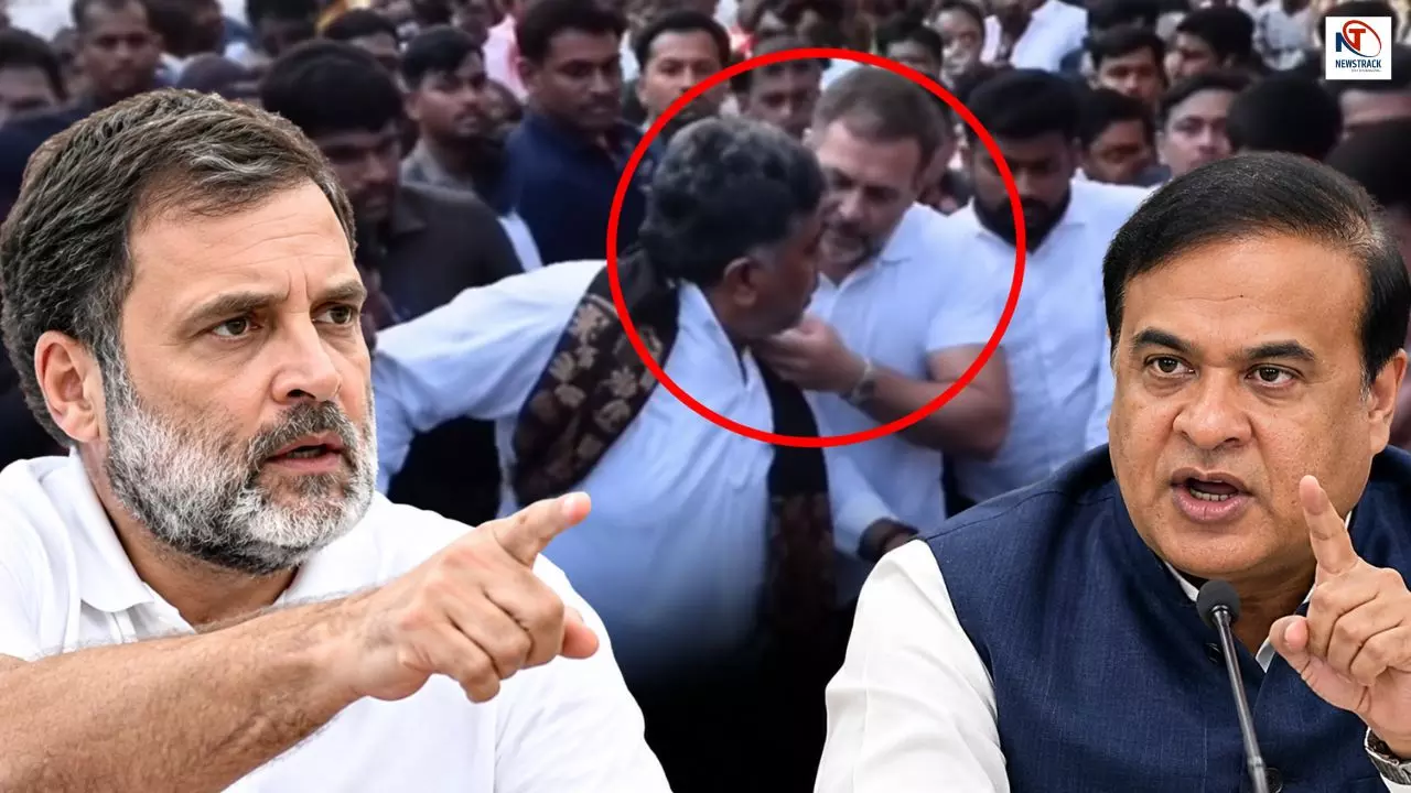 Rahul Gandhi Pulls DK Shivakumar’s Collar
