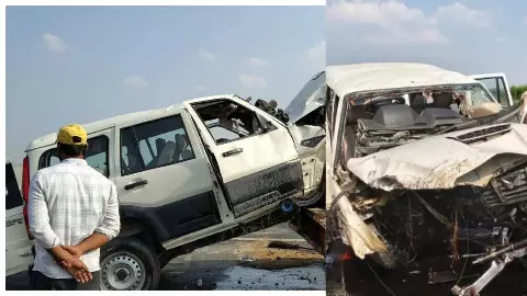 Horrific incident in Kannauj, escort of former MP collides with Scorpio divider, constable dies