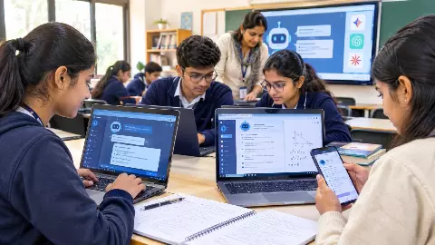 लखनऊ के छात्रों में बढ़ा AI का इस्तेमाल, अब सवालों के जवाब के लिए अगली क्लास का इंतजार नहीं