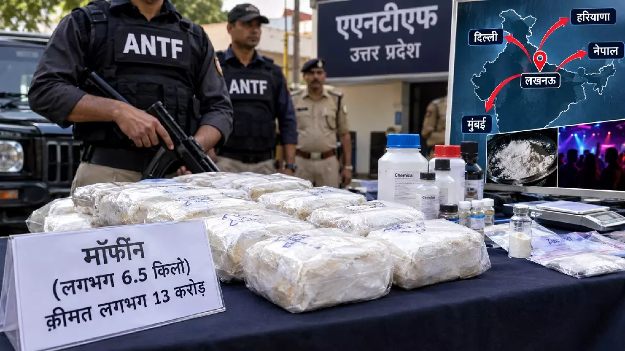 लखनऊ में 13 करोड़ की मॉर्फीन बरामद, दिल्ली-मुंबई तक सप्लाई के शक में बड़े नेटवर्क की जांच तेज लखनऊ में 13 करोड़ की मॉर्फीन बरामद, दिल्ली-मुंबई तक सप्लाई के शक में बड़े नेटवर्क की जांच तेज